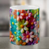 3D Flowers Printed Mug